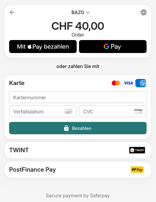 Zahlungsmethoden für die E-Vignette