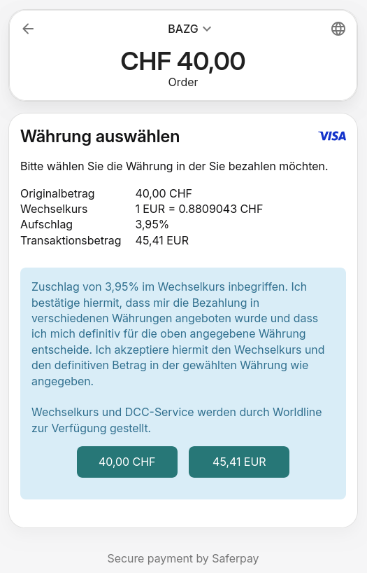 CHF vs. EUR